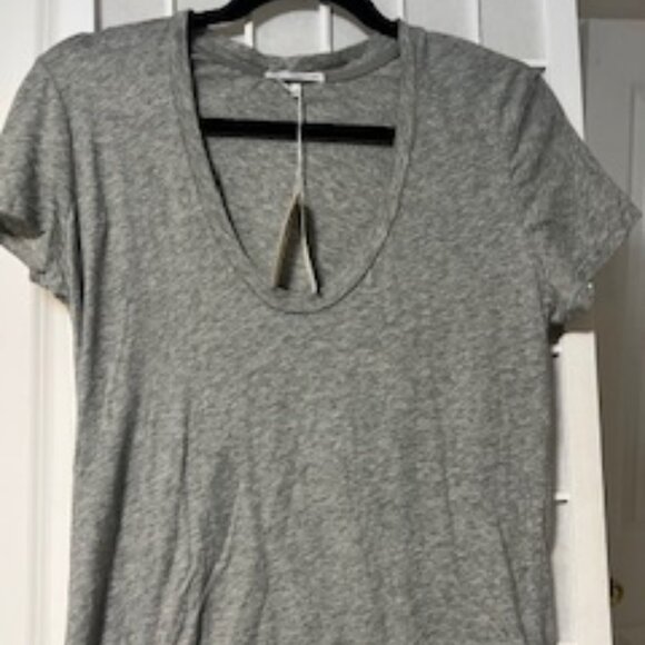 NWT James Perse Grey Heather Scoop Neck Short Sleeve Tee Size 3(Med) - Picture 1 of 8